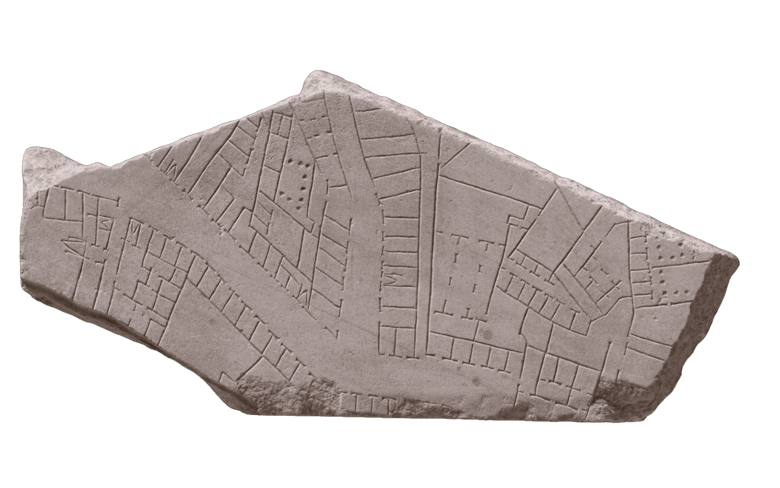 Fragment of the Forma Urbis Romae. Image: Stanford Digital Forma Urbis Romae Project. 