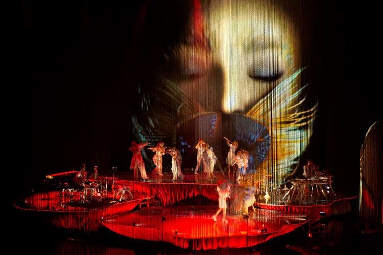 Björk’s Cornucopia tour, The Shed, New York City, 2019. Stage Design by Chiara Stephenson. Photo: Santiago Felipe. 