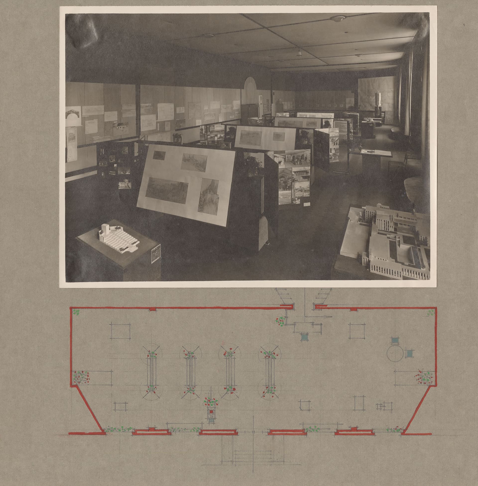 H. Th. Wijdeveld. Frank Lloyd Wright Exhibition, Stedelijk Museum, Amsterdam, 1931. Collection Het Nieuwe Instituut, WIJD 771. 