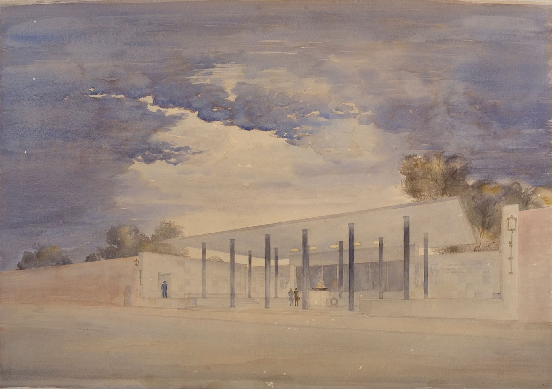  J. Wils, Monument and hall of honour for the executed, close to Scheveningen prison, 1947. Collection Het Nieuwe Instituut 