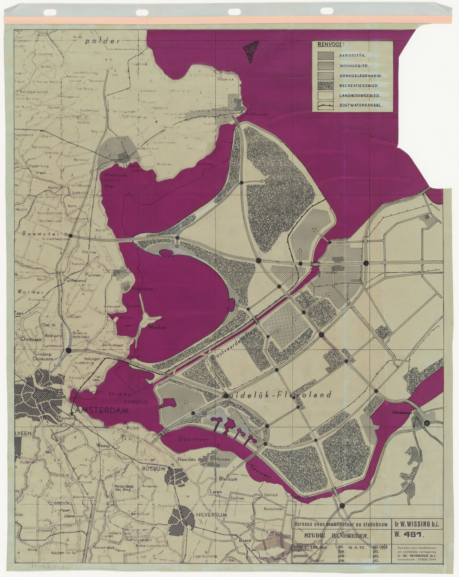 Vanaf de jaren zestig gaan architecten werken met eerste, tweede en zelfs derde originelen. De definitie van een origineel was in die periode een document dat reproduceerbaar was met de lichdruktechniek. Hier zien we een ‘eerste origineel: een… 