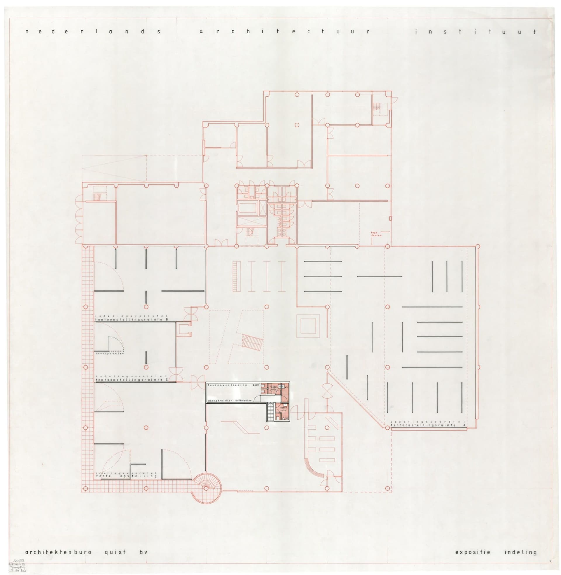 Wim Quist. Prijsvraagontwerp voor het Nederlands Architectuurinstituut. Collectie Het Nieuwe Instituut, MOAI 5.6 