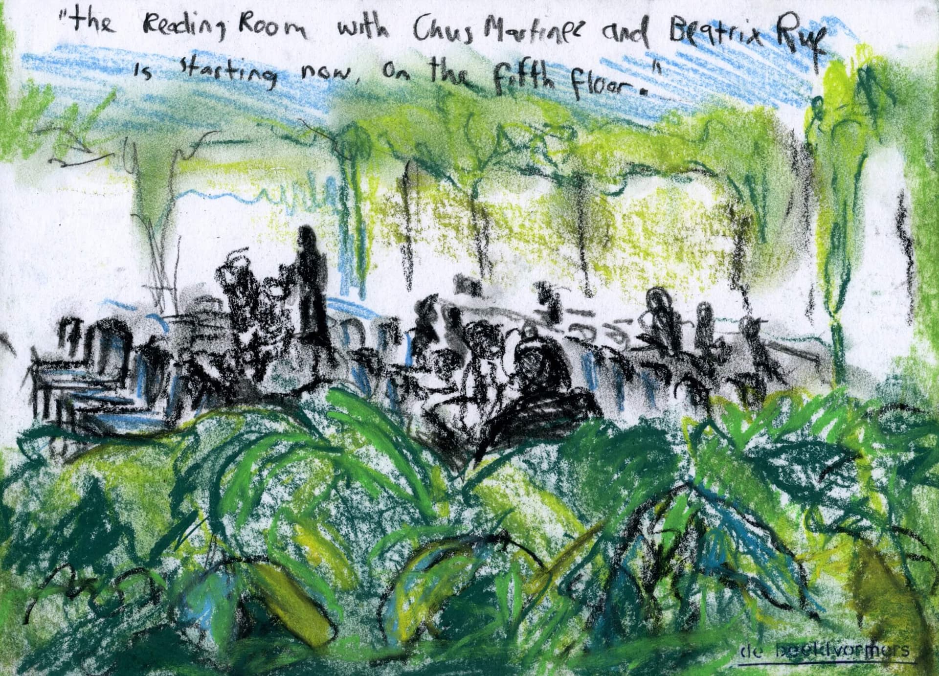 Thursday Night with Chus Martínez and Beatrix Ruf. Visual report by De Beeldvormers