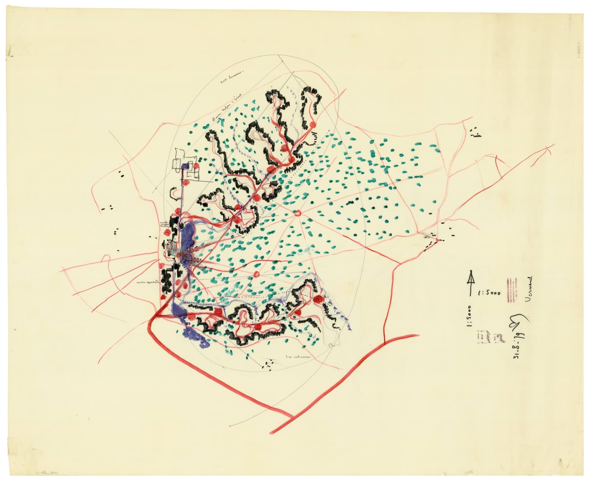 J. Bakema, Sporthuis Centrum Recreation Park, Verneuil, 1979. Collection Het Nieuwe Instituut, BAKE t63 