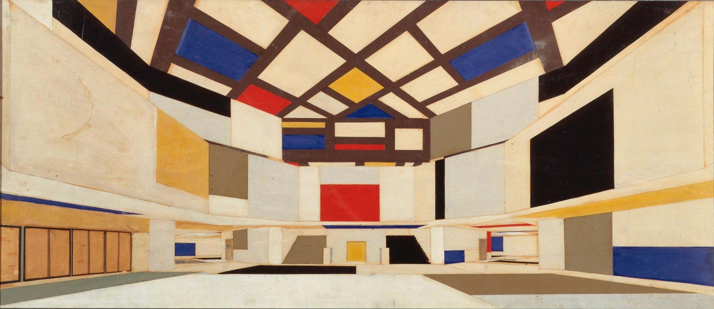 Cornelis van Eesteren and Theo van Doesburg, Design of a University Hall at Amsterdam, 1923, Het Nieuwe Instituut Collection 