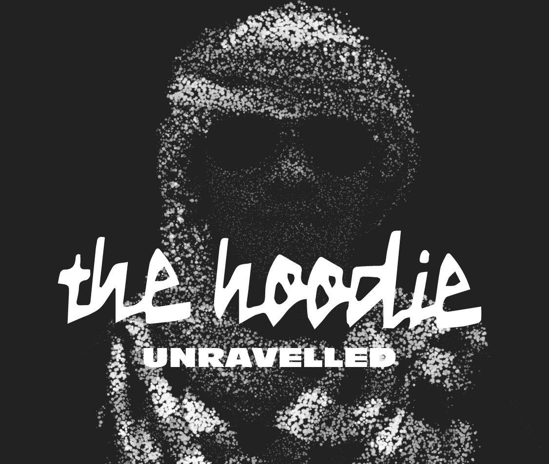 Het Nieuwe Instituut en Concrete Blossom, On-site-programma 'The Hoodie Unravelled', 2019-2020. Grafisch ontwerp: Brand New Guys. 