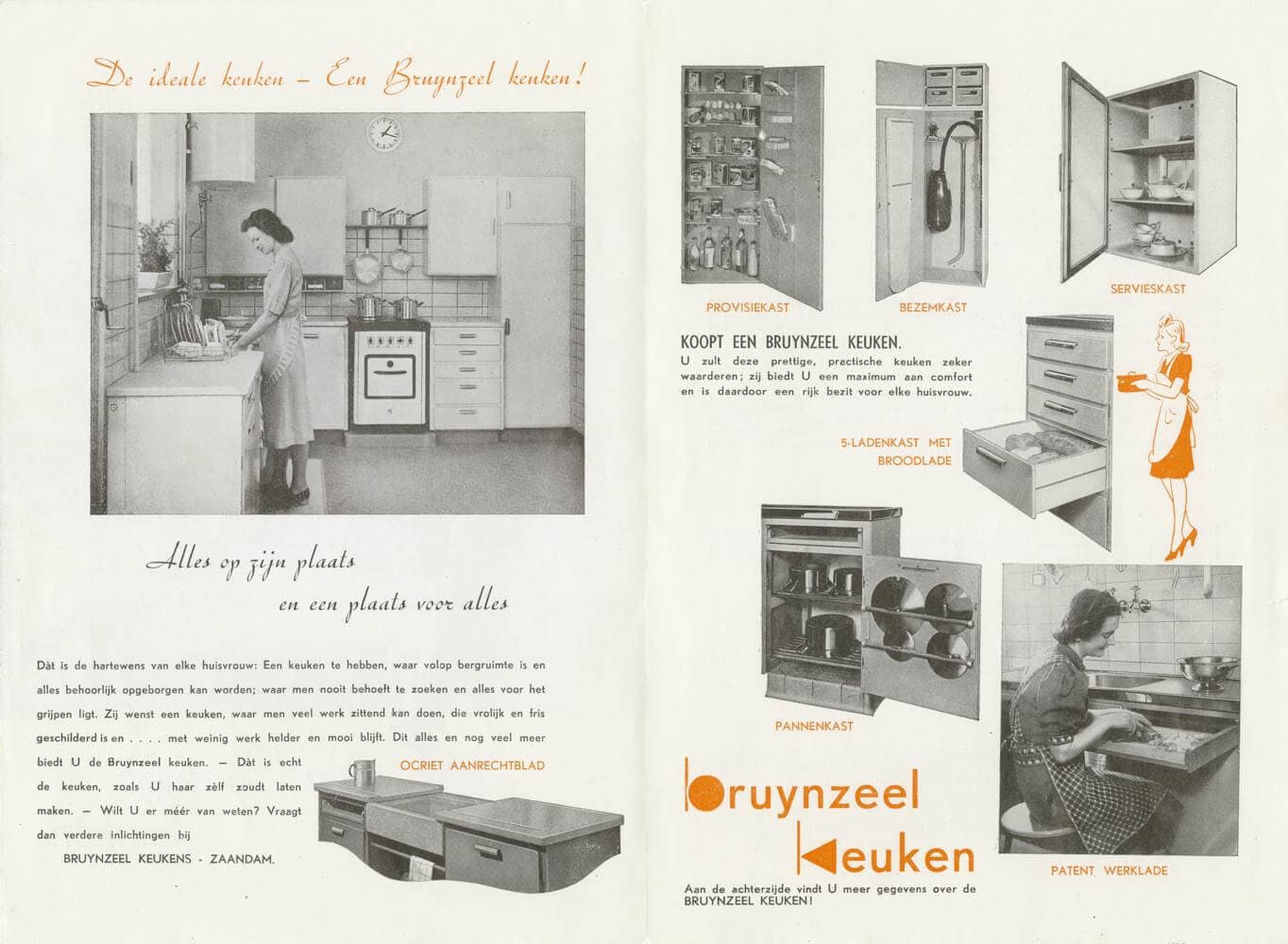 Brochure Bruynzeel kitchen. Collection Nieuwe Instituut. Archive Piet Zwart, ZWAR 209-1b