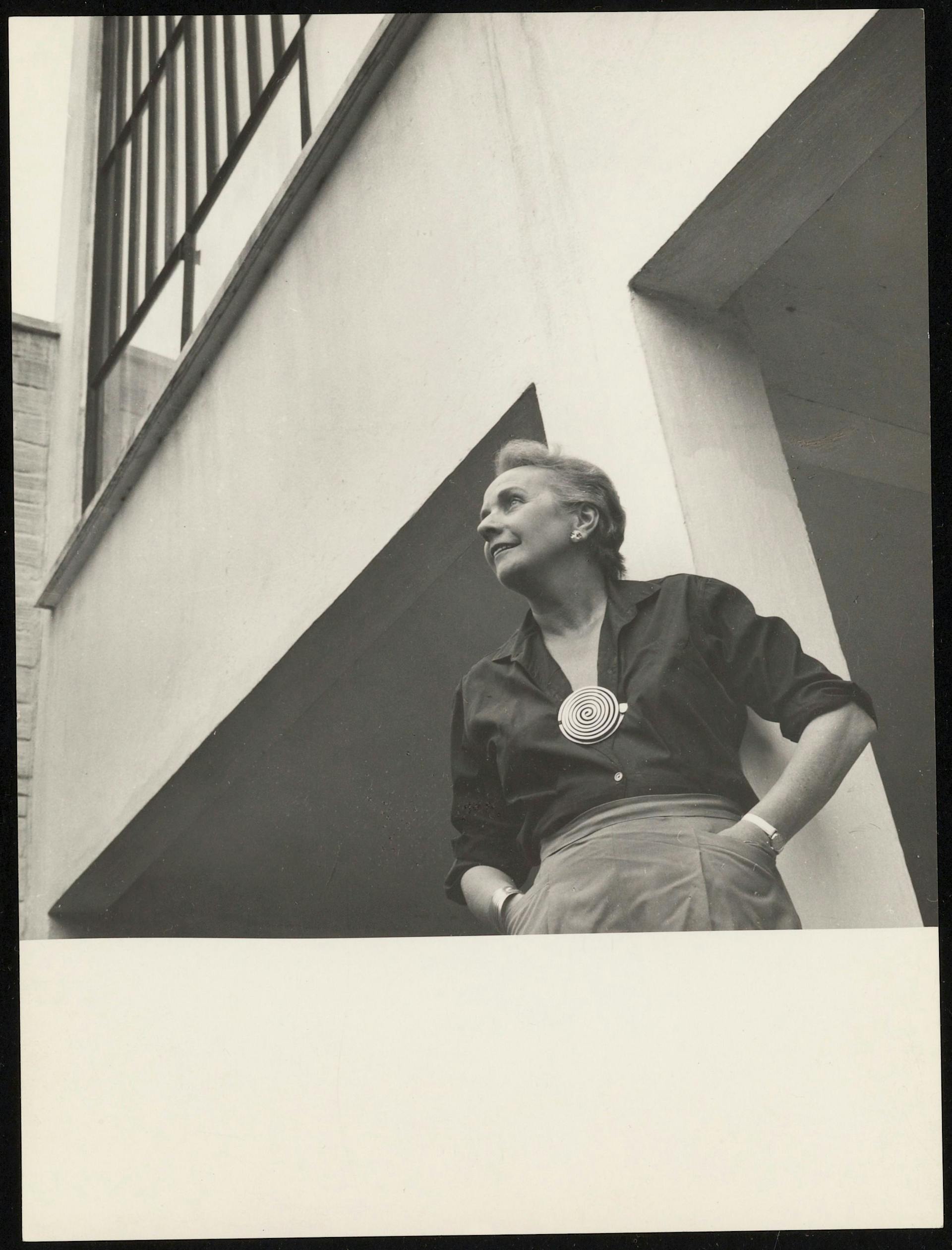 Nelly van Doesburg in her house in Meudon, n.d.  Photo Roloff Beny. Collection RKD, Archive Theo en Nelly van Doesburg. 