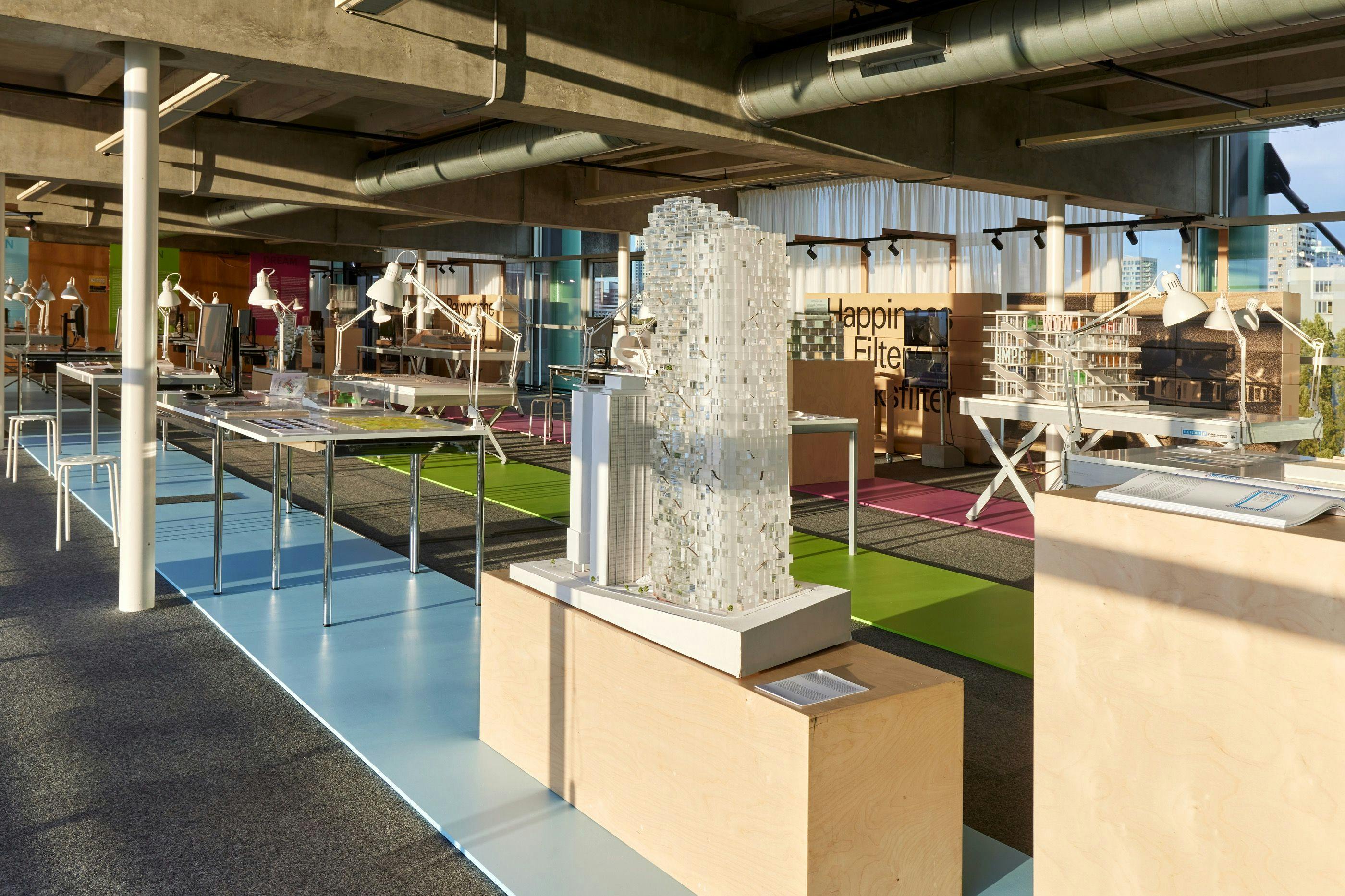 View of the exhibition MVRDVHNI: The Living Archive of a Studio, Het Nieuwe Instituut 2021-2022. Photo by Aad Hoogendoorn.