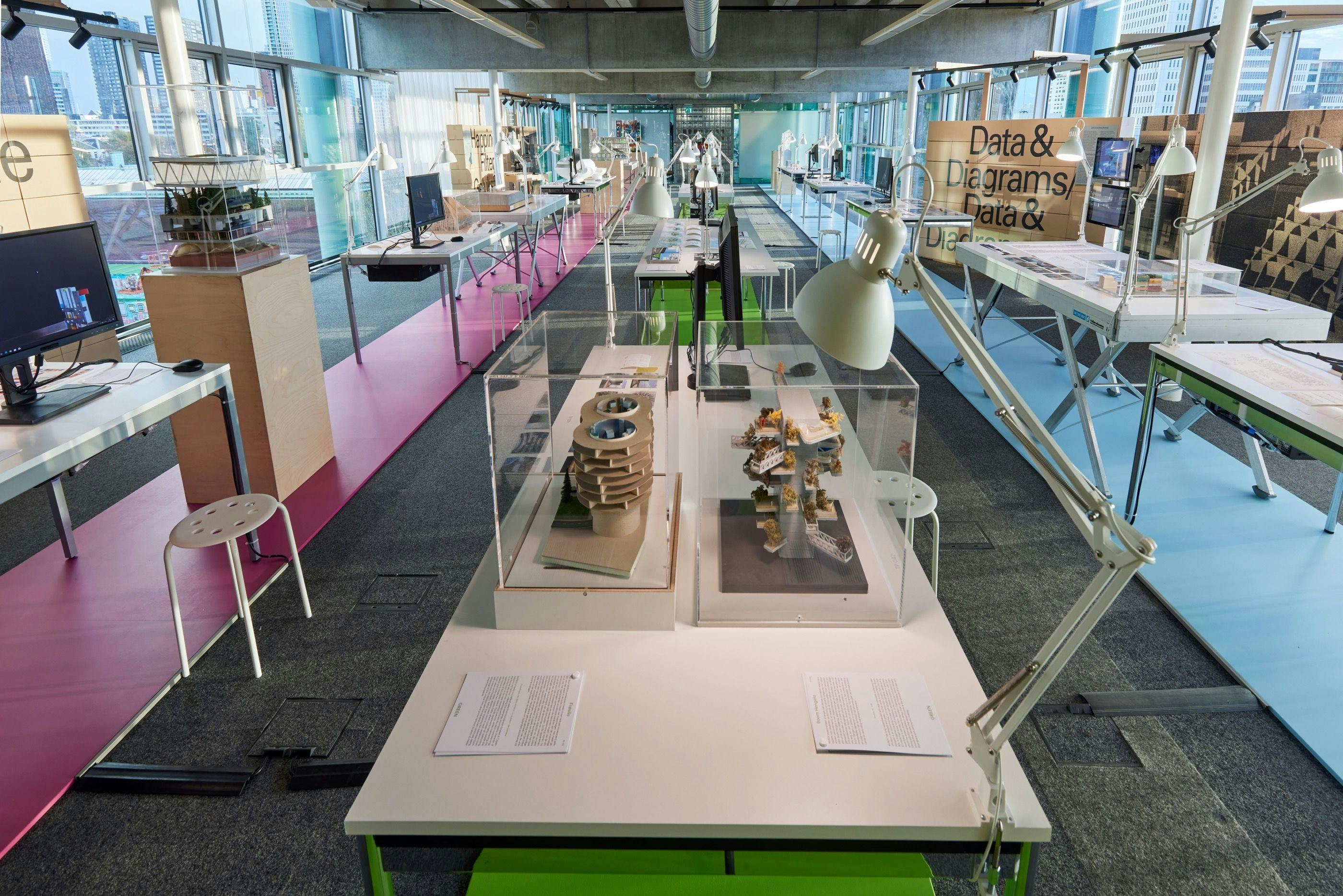 View of the exhibition MVRDVHNI: The Living Archive of a Studio, Het Nieuwe Instituut 2021-2022. Photo by Aad Hoogendoorn 