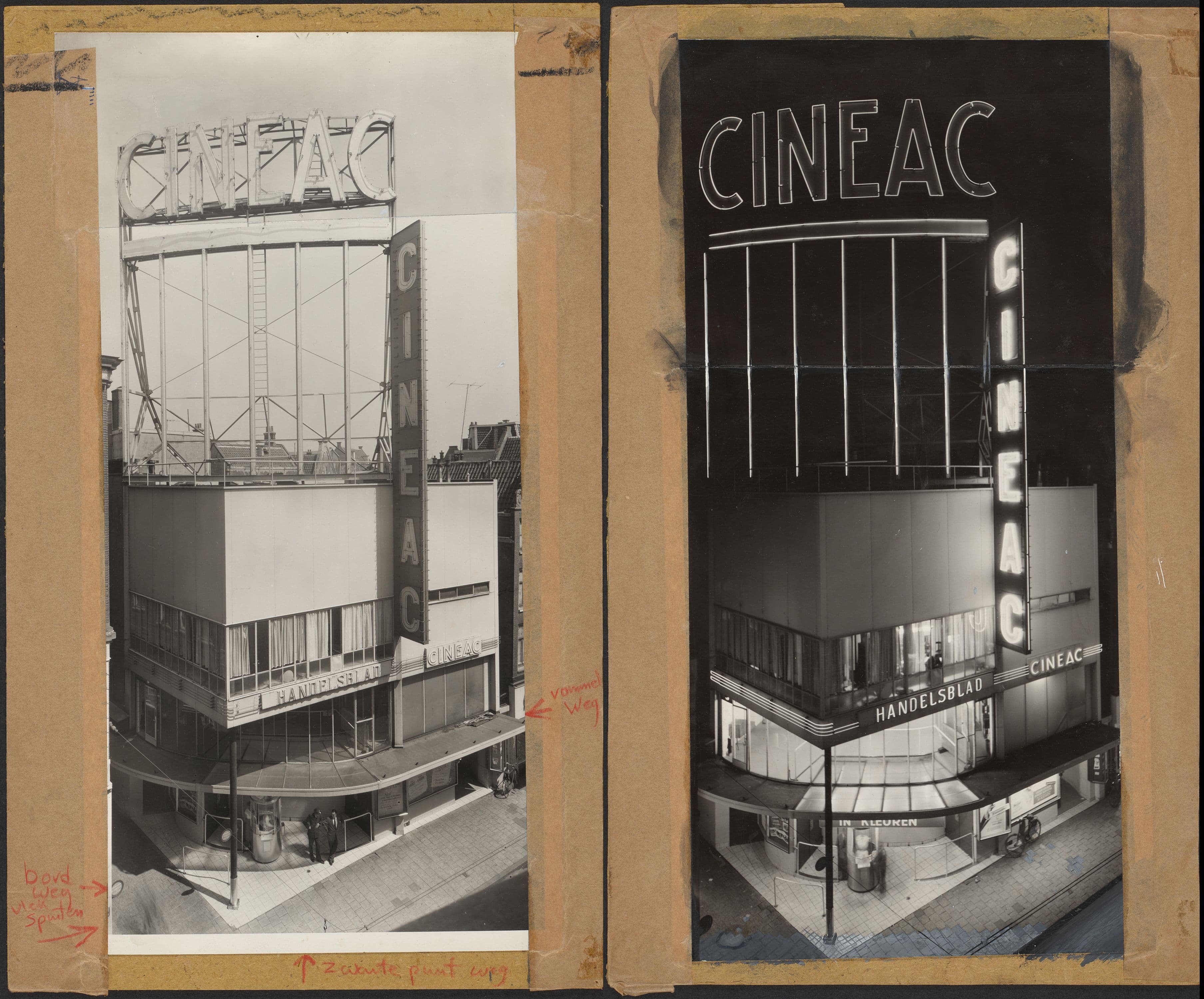 Foto’s van Johannes Duikers’ Cineac Bioscoop aan de Reguliersbreestraat in Amsterdam (1934) uit de collectie van Evert Jelle Jelles.