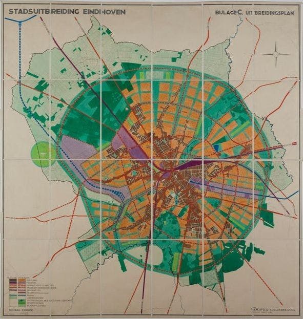  J.M. de Casseres, expansion plan Eindhoven, 1930, collection Het Nieuwe Instituut 