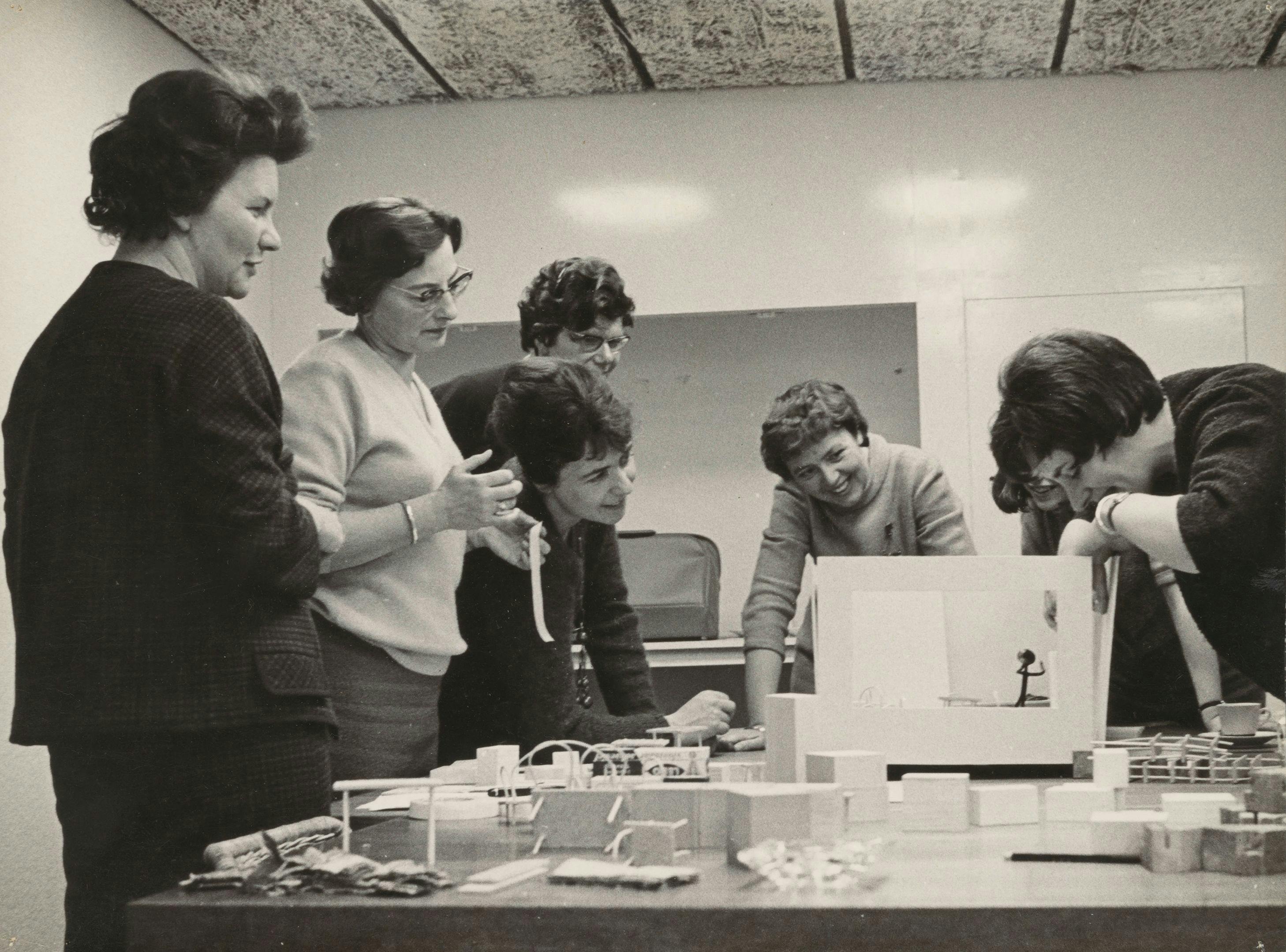 Een groep vrouwelijke architecten