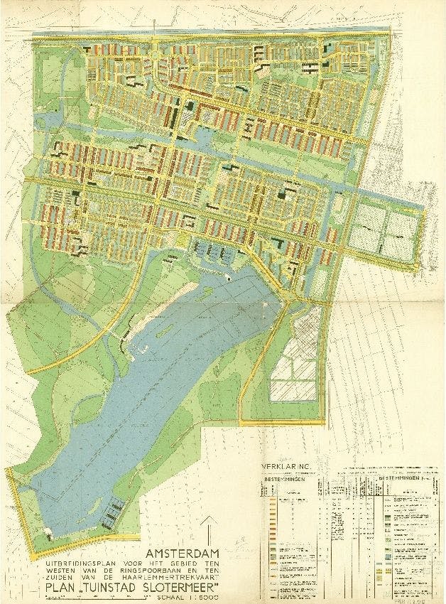  C. van Eesteren, plan Slotermeer (part of AUP), 1939, collection Het Nieuwe Instituut 