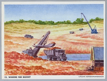 Extracting bauxite, the source of aluminium. Image courtesy of the artist. 