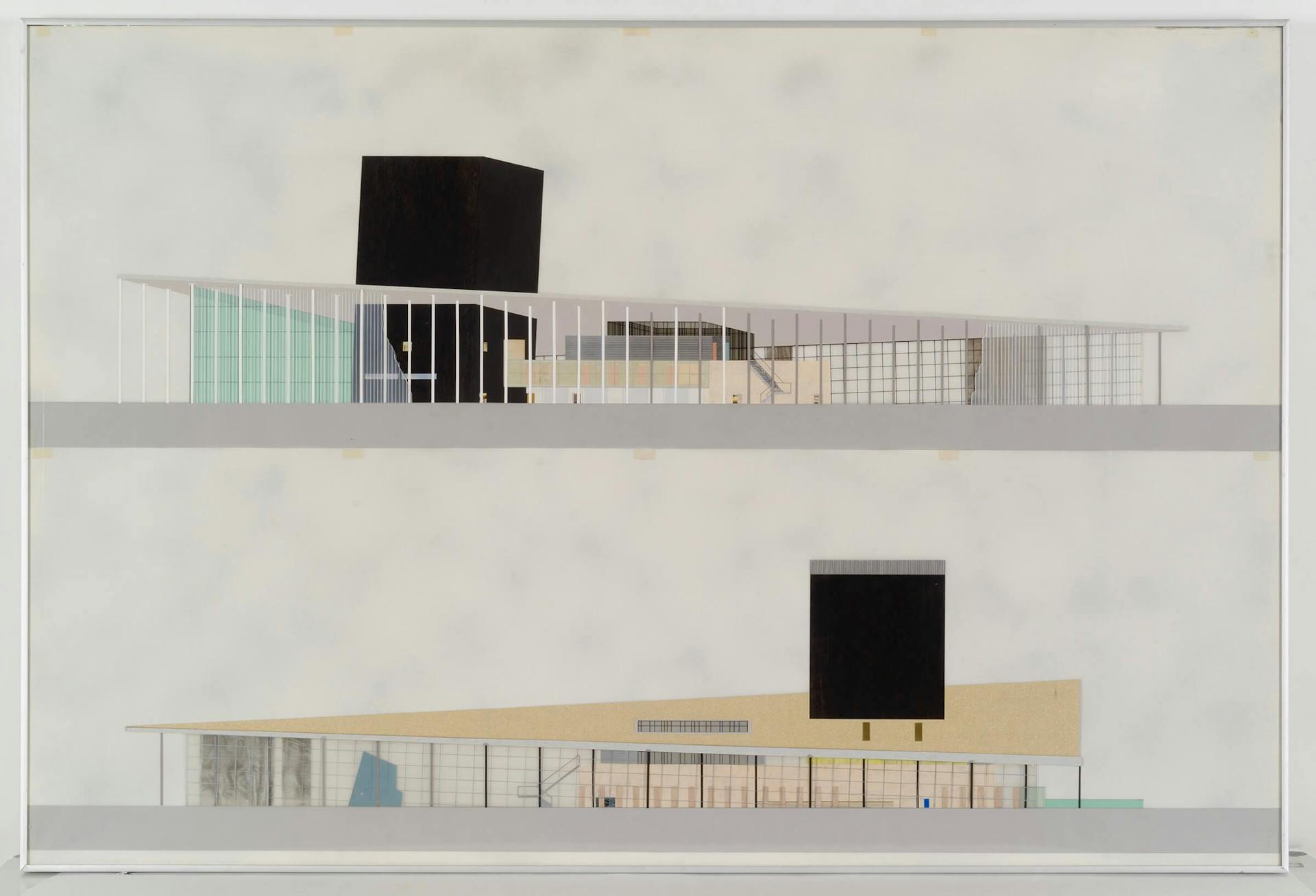 Rem Koolhaas / OMA. Prijsvraagontwerp voor het Nederlands Architectuurinstituut. Collectie Het Nieuwe Instituut, MOAI 4.26 