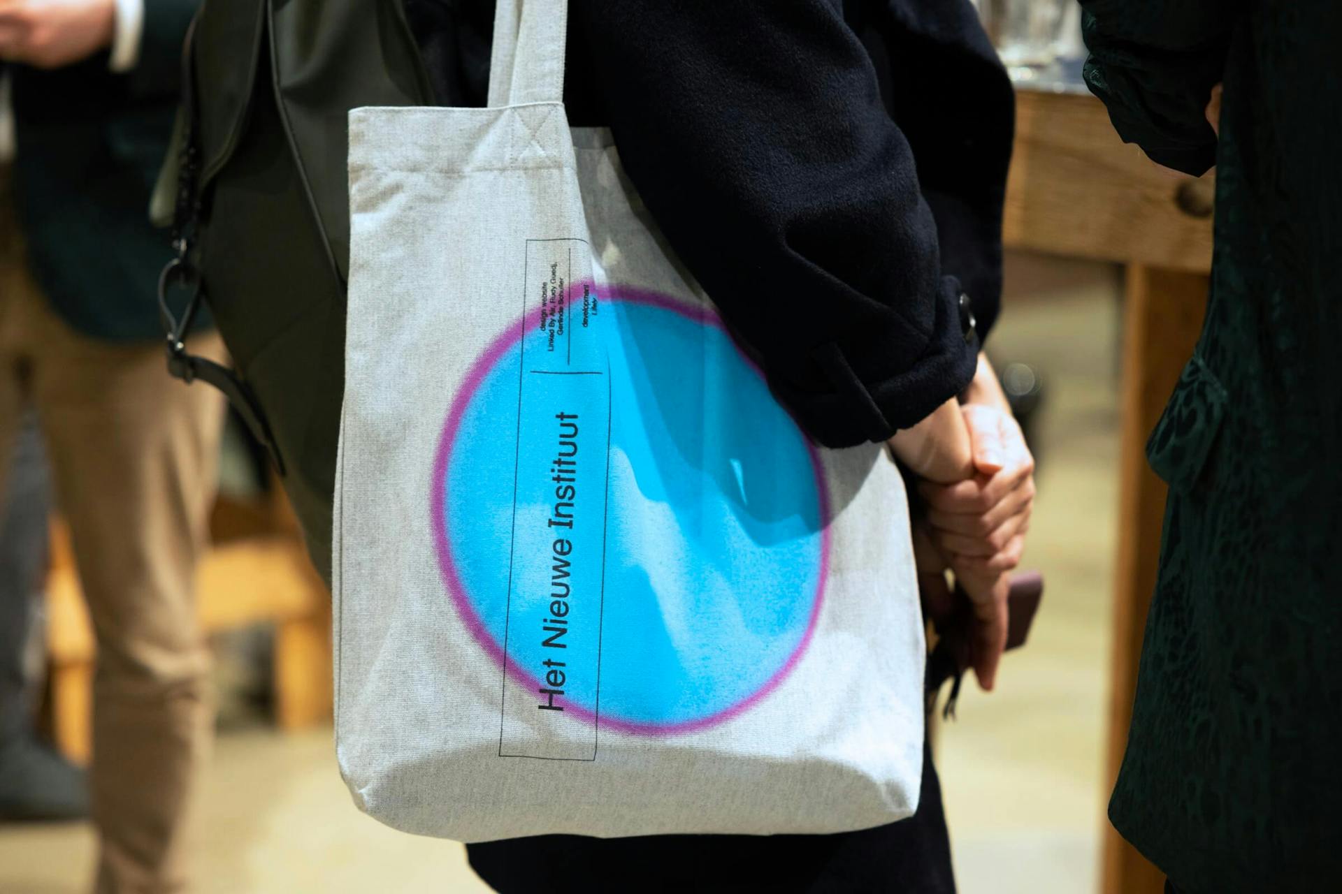 Conference bag with the logo of The Other Interface. Photo Florine van Rees. 