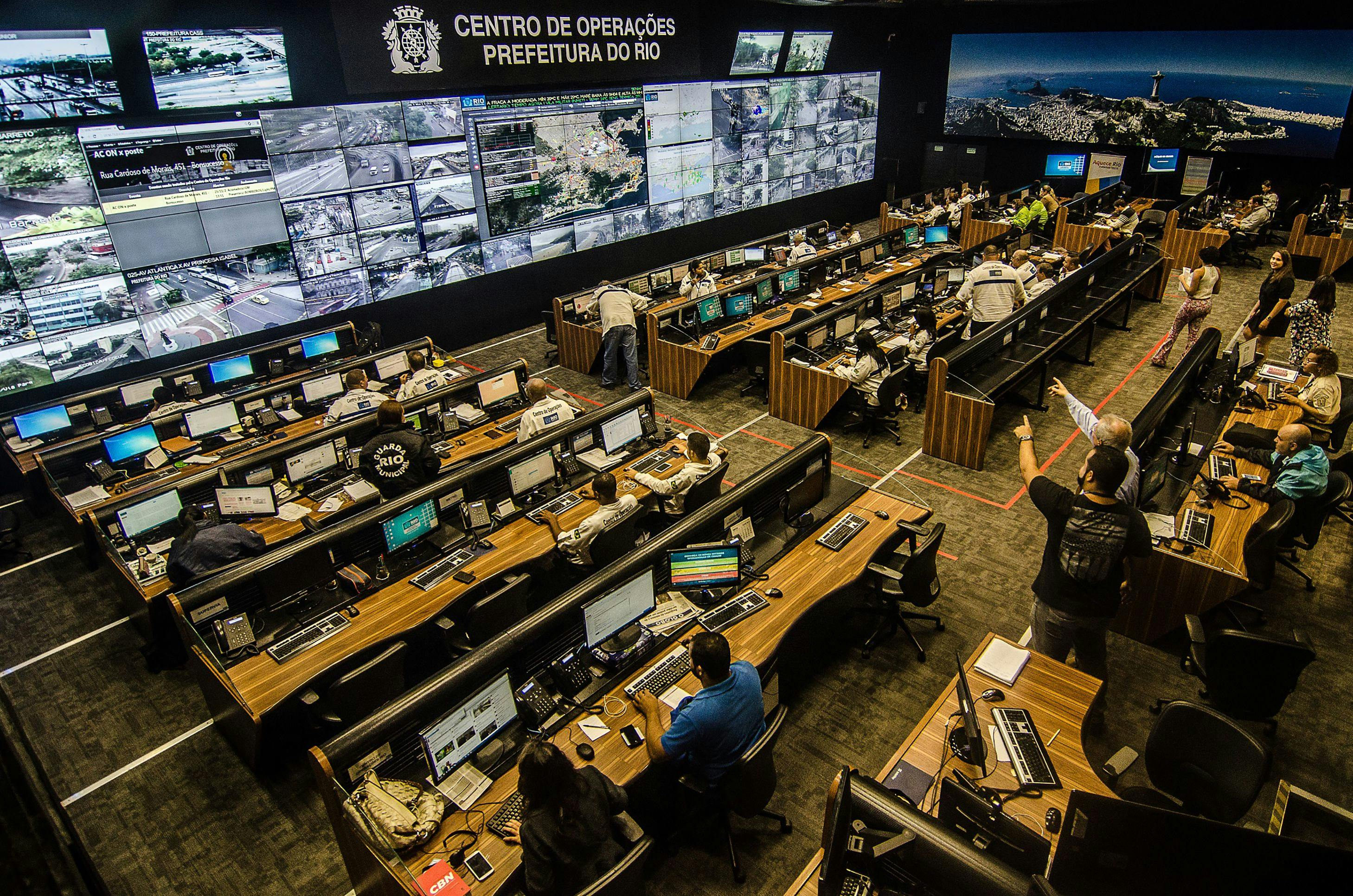 Control room Rio de Janeiro. Centro de Operações Rio de Janeiro. Foto George Soares. 