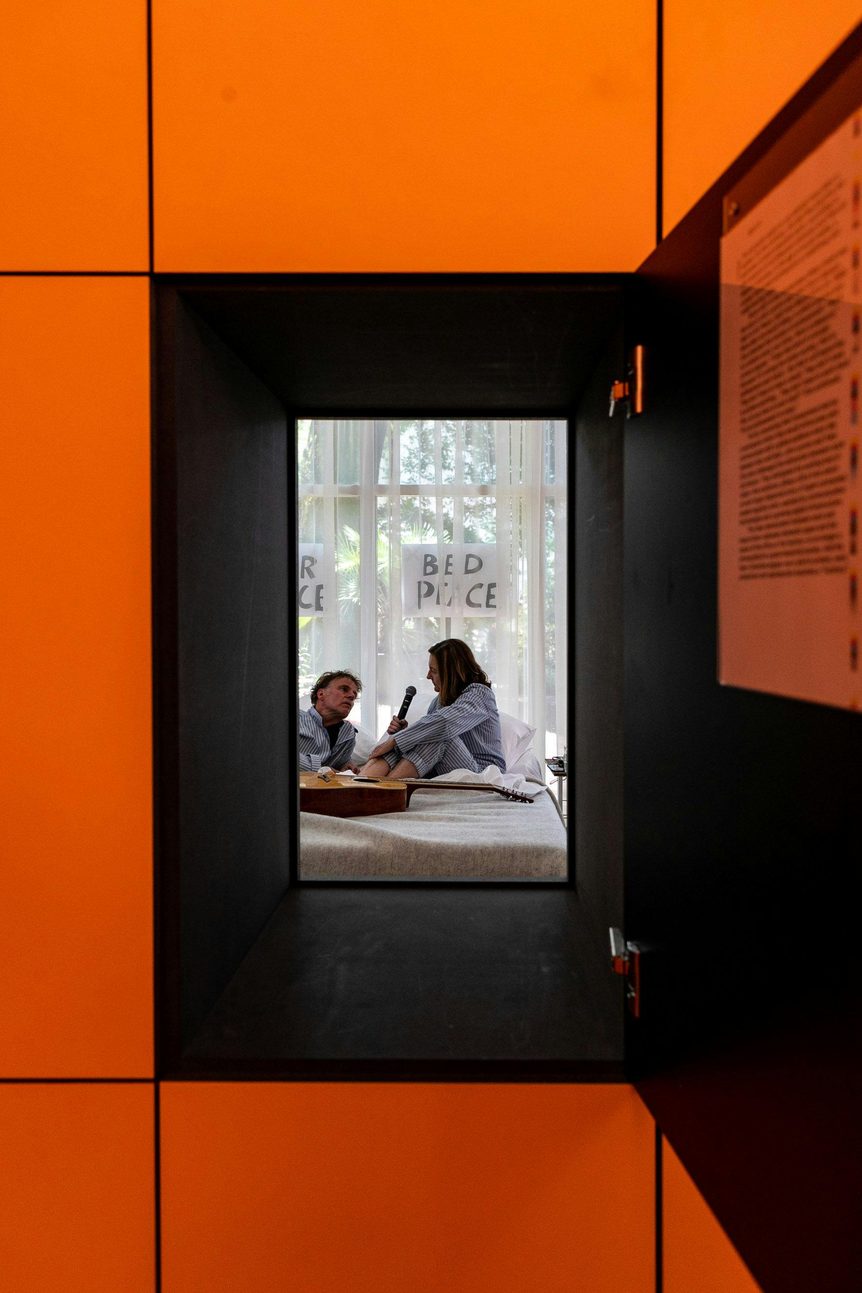 Winy Maas and Beatriz Colomina. Dutch Pavilion WORK, BODY, LEISURE. 16th International Architecture Exhibition - La Biennale di Venezia, FREESPACE. Photo: Daria Scagliola 