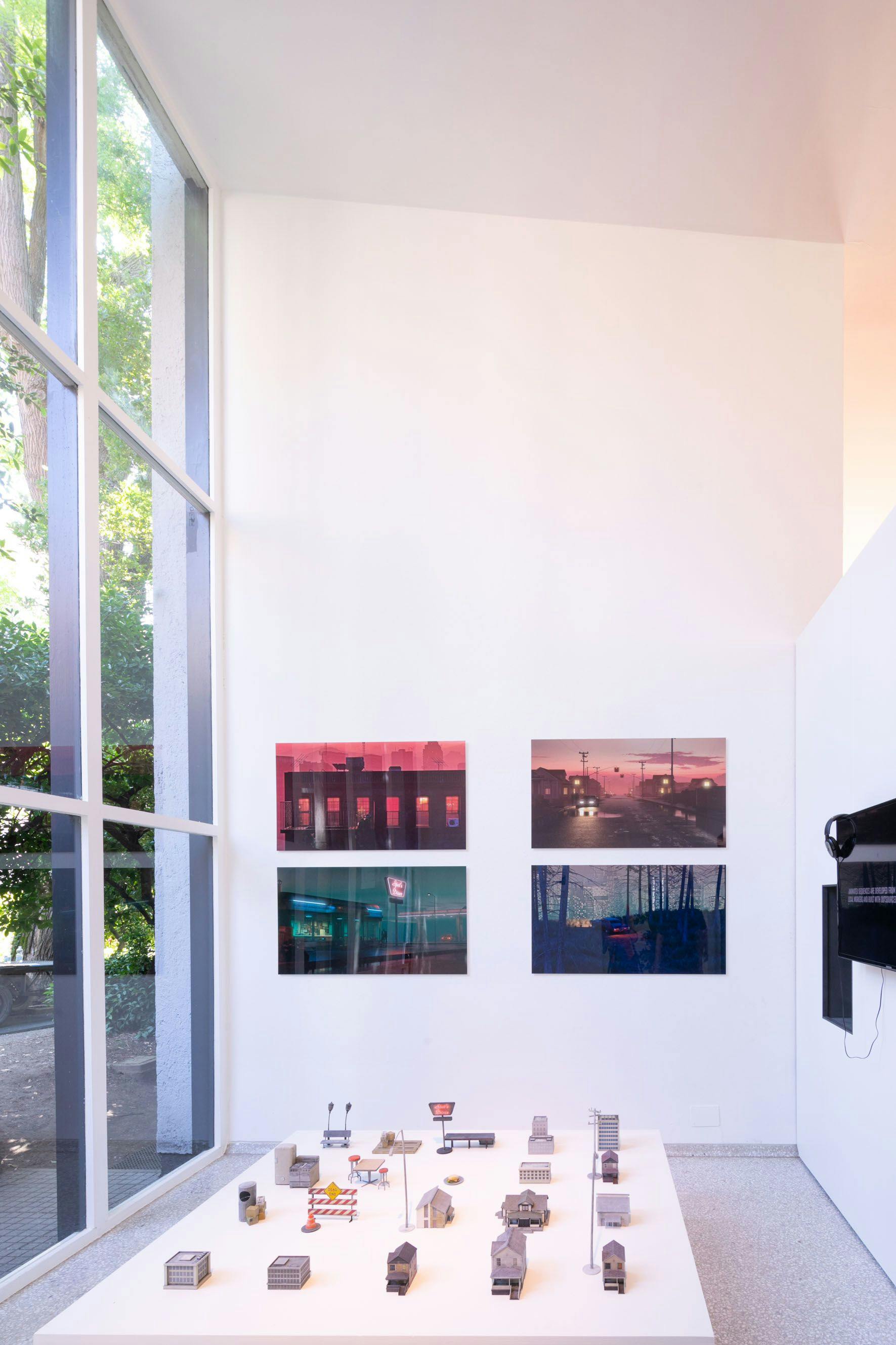 Renderlands installation, Liam Young. Dutch Pavilion WORK, BODY, LEISURE. 16th International Architecture Exhibition - La Biennale di Venezia, FREESPACE. Photo: Daria Scagliola 