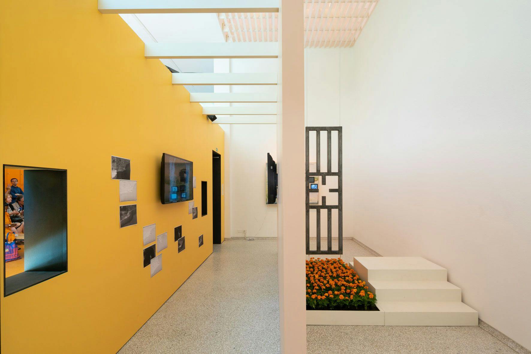  The Door(s) of No Return: On Technologies of Certain Bodies, Amal Alhaag. Dutch Pavilion WORK, BODY, LEISURE. 16th International Architecture Exhibition - La Biennale di Venezia, FREESPACE. Photo: Daria Scagliola 
