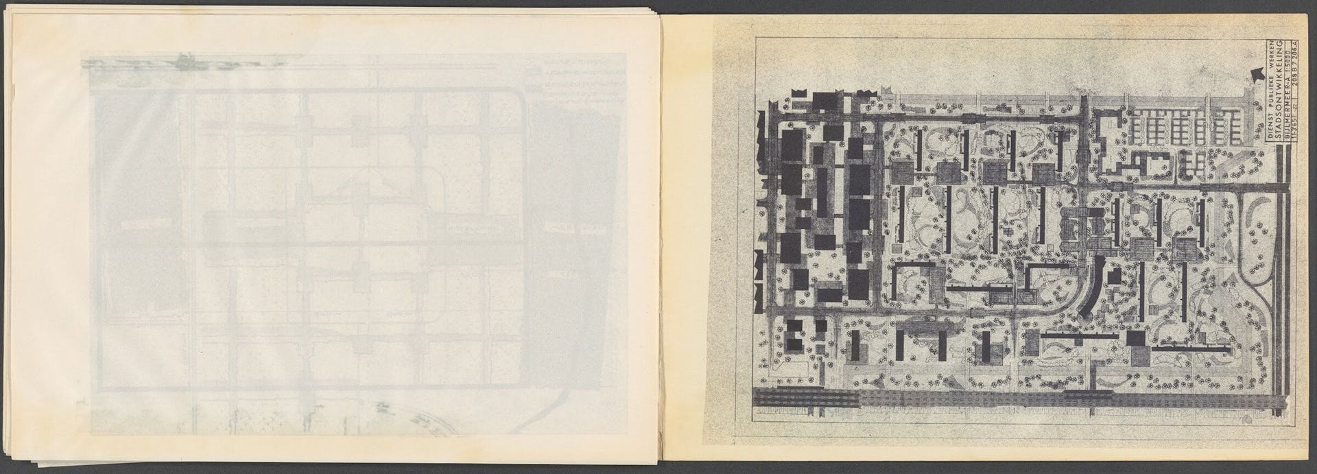 Bijlmermeer presentation booklet, c.1962. Collection Het Nieuwe Instituut, Siegfried Nassuth archive. Several presentation drawings in Nassuth’s archive show that an enormous area around Bijlmermeer – about 248 hectares – was set aside for… 
