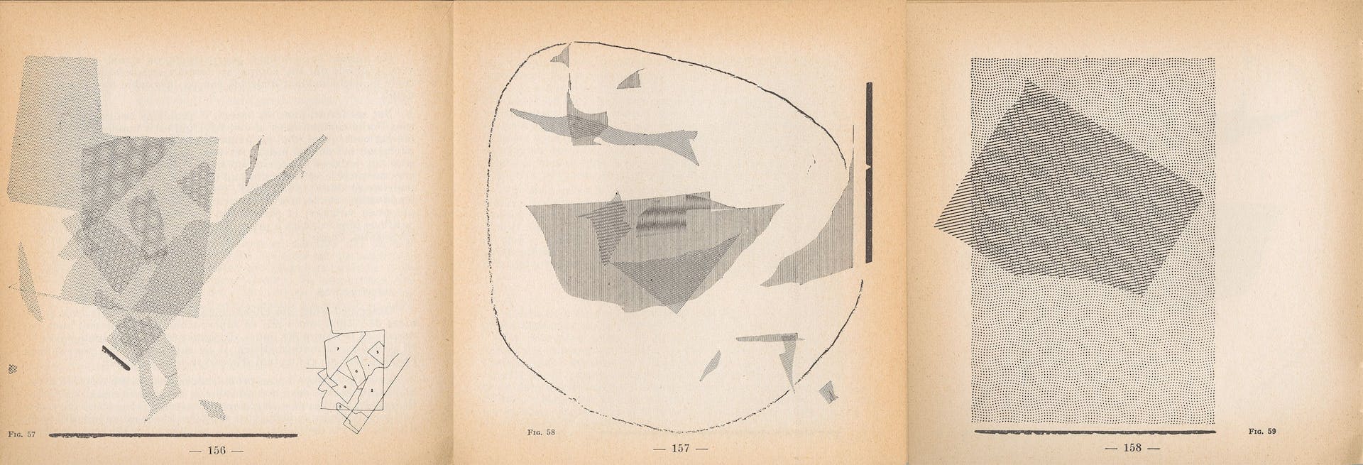 Het spel met het roteren en op elkaar leggen van verschillende rasters met punten en lijnen van Zip-A-Tone leverde volgens Le Corbusier enerverende patronen op. Ze vormden een inspiratiebron voor zijn ontwerp van tapijten en gevels. Bron:… 