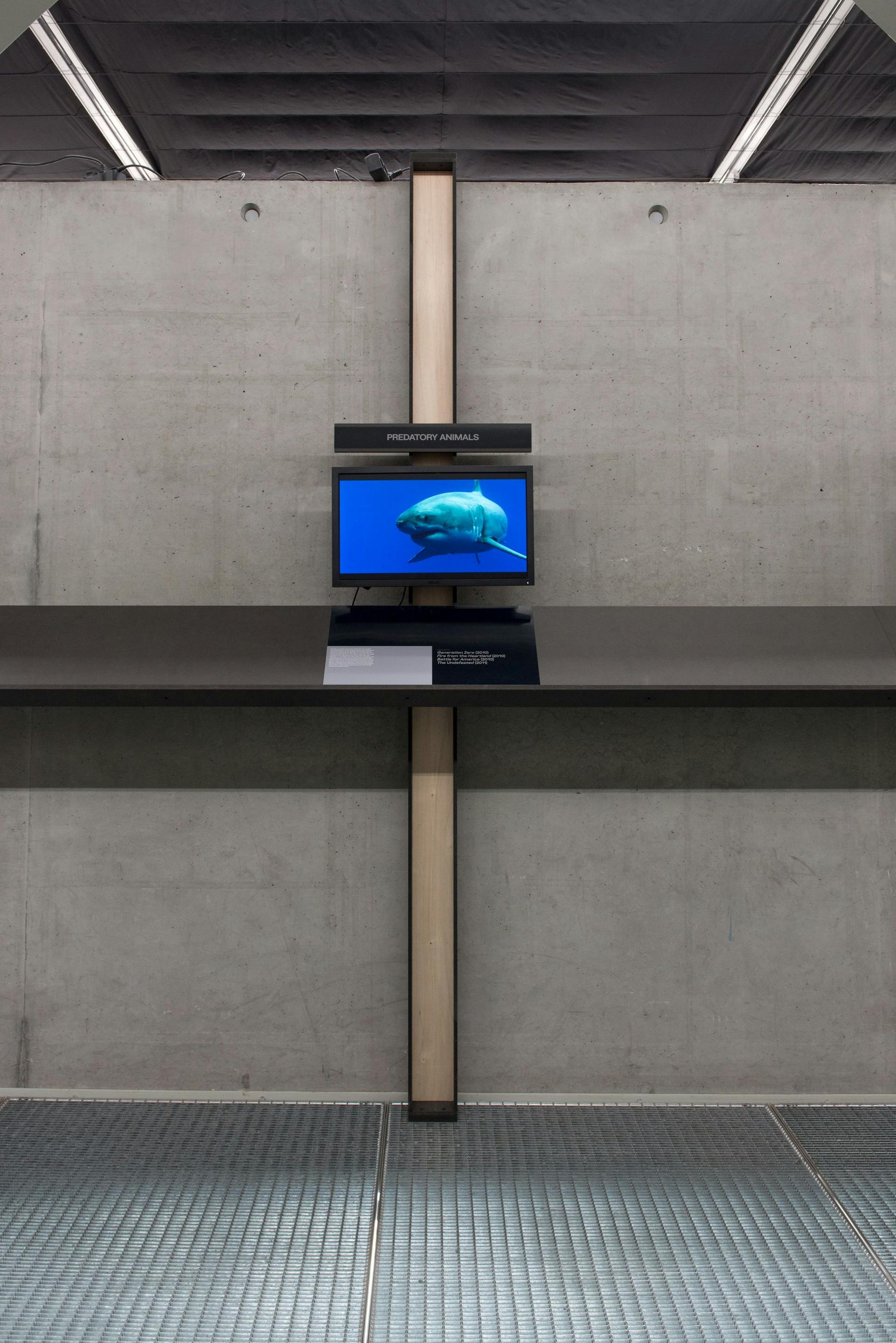 Part of video installation by artist Jonas Staal. Steve Bannon: A Propaganda Retrospective, 2018. Photo: Lotte Stekelenburg 