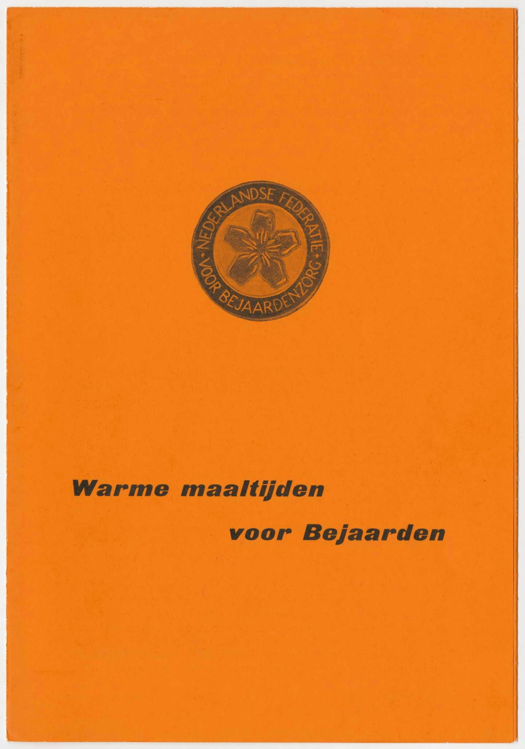 Nederlandse Federatie voor Bejaardenzorg , Warme maaltijden voor bejaarden, ca. 1965. Collectie Het Nieuwe Instituut, POTK d109-2