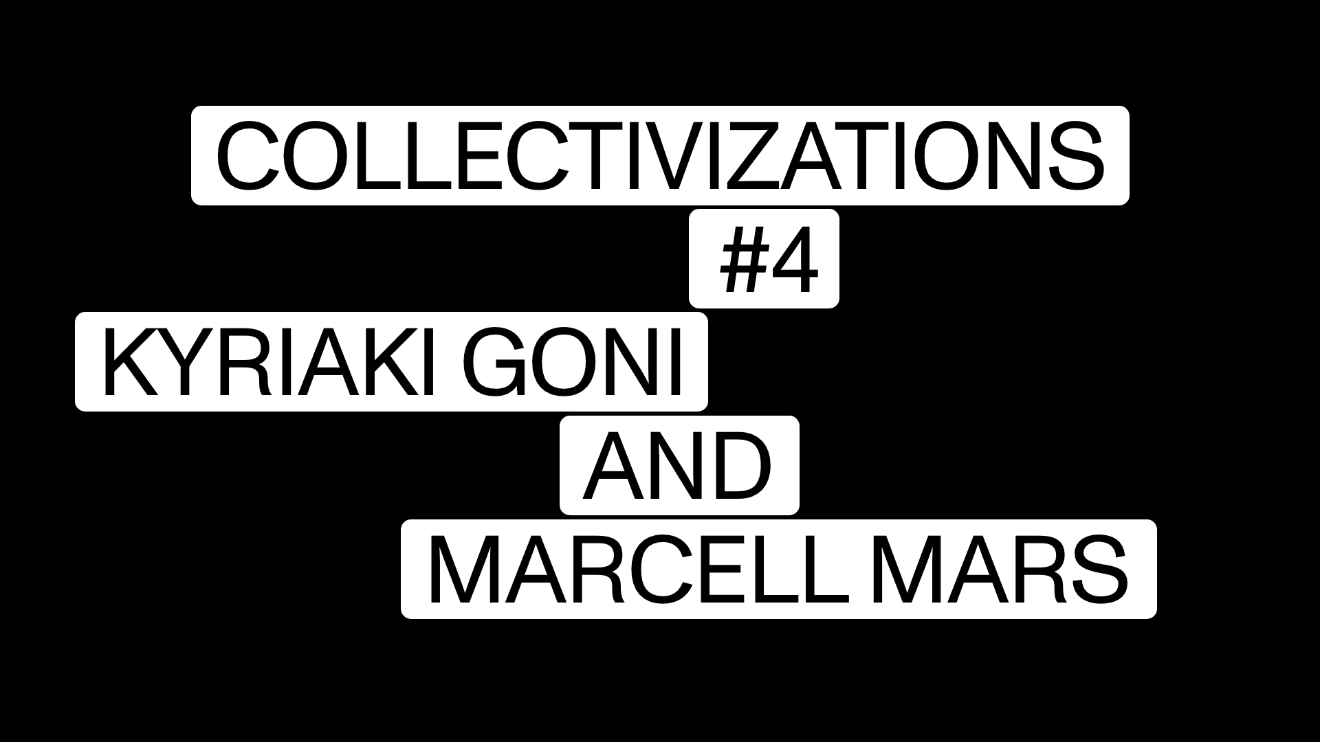 Collectivizations #4. Ontwerp door Jonas Staal 