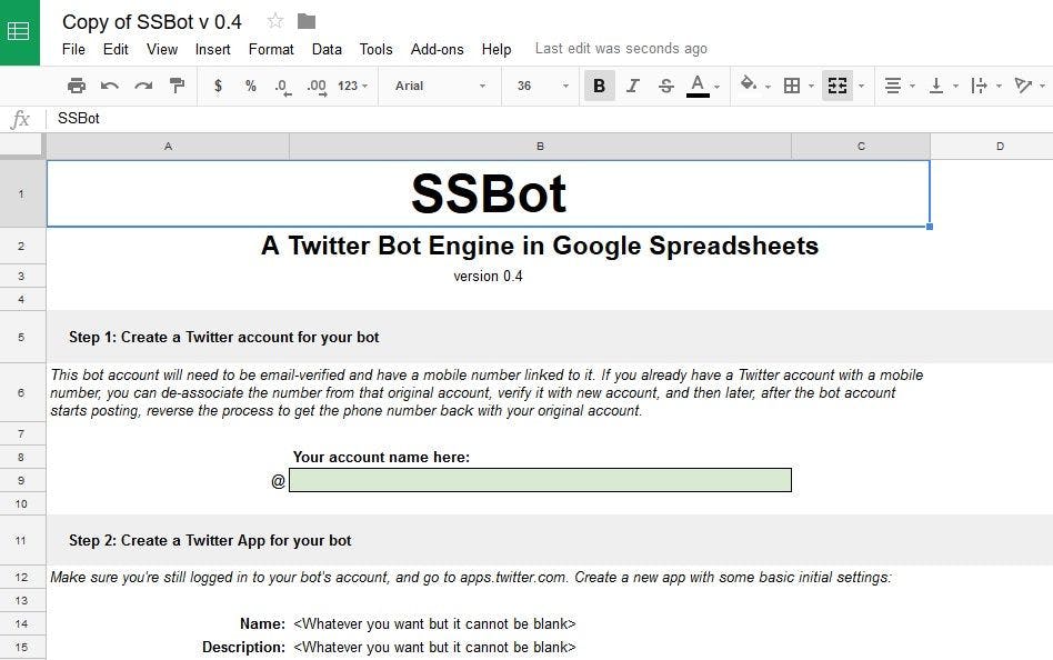  A Twitter Bot Engine in Google Spreadsheet 