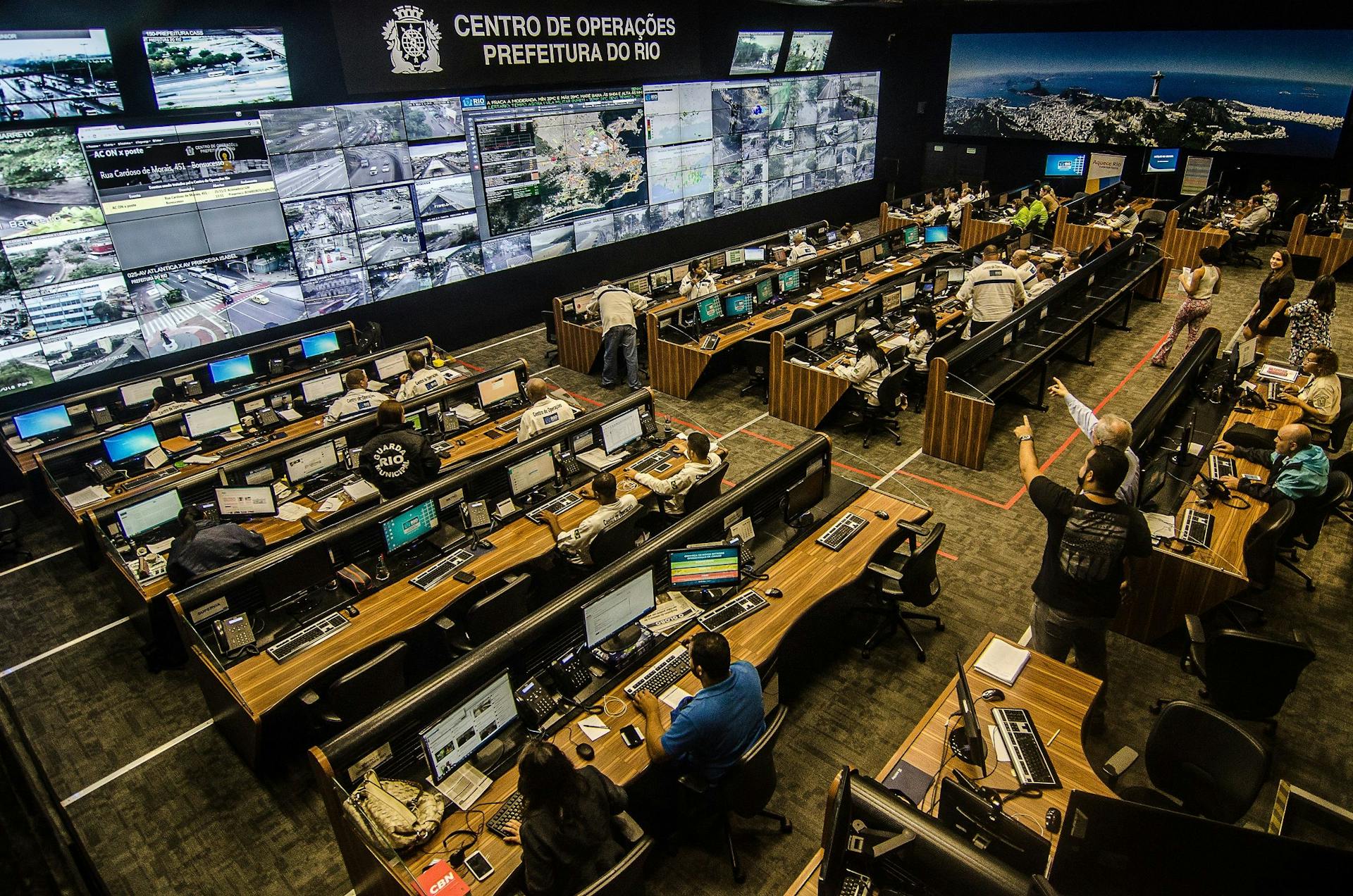 Control room Rio de Janeiro. Centro de Operações Rio de Janeiro. Foto George Soares.  
