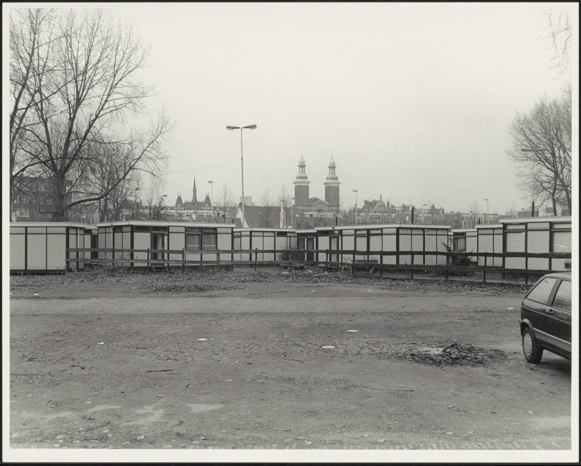 Temporary structures in Museum Park, 1987. Collection Het Nieuwe Instituut, OMA archive, OMAR f36-13a 