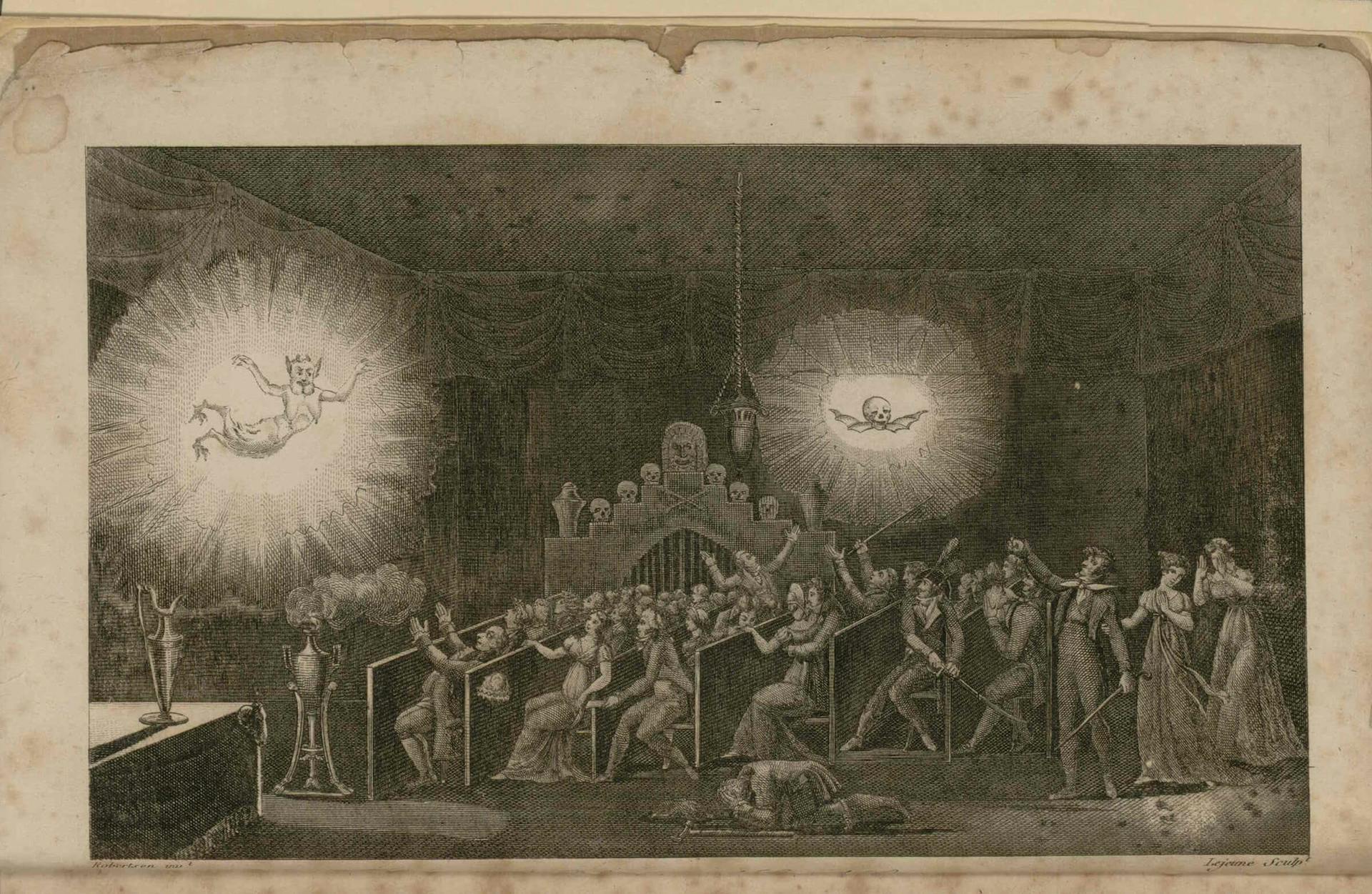 Robertson's phantasmagoria in the Cour des Capucines in 1797 